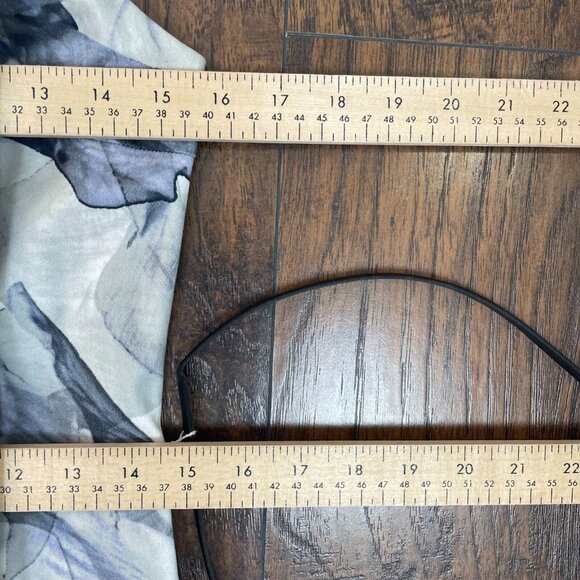 Hugo Boss Dinoma Sheath Dress 4 Blue Gray Watercolor Floral Sleeveless Cotton - Picture 11 of 15